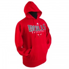 Chicago Bulls Primary Logo Synthetic Red Pullover Hoodie