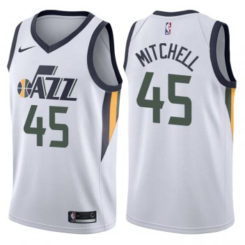 DONOVAN Mitchell #45 Utah Jazz basket maillot jersey ville Sortie Noir 