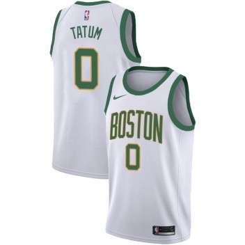 Boston Celtics Jayson Tatum # 0 City Blanc Maillot