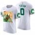 Boston Celtics # 0 Jayson Tatum White Dunk sur Lebron dans le jeu 7 T-shirt Nom et numéro