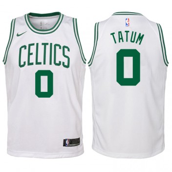 Boston Celtics juvénile # 0 Maillot Swingman blanc Jayson Tatum - Édition Association