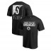 Boston Celtics Jayson Tatum # 0 T-shirt Noir Marbre Yin Yang