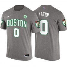 Boston Celtics # 0 T-shirt en jersey gris avec nom et numéro Jayson Tatum City Edition