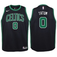 Boston Celtics juvénile # 0 Maillot Swingman noir Jayson Tatum - Édition Statement