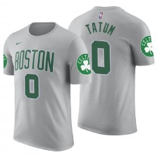 T-shirt maillot avec nom et numéro de ville Jayson Tatum Grey des Boston Celtics # 0 pour hommes