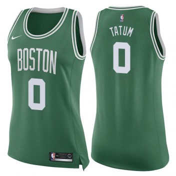Maillot Boston Celtics # 0 Jayson Tatum Icône Green Swingman pour femmes