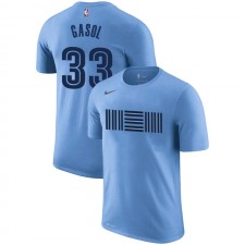 Memphis Grizzlies Marc Gasol # T-shirt Bleu Performance Essentielle