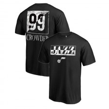 Utah Jazz Jae Crowder # 99 T-shirt Noir Marbre Yin Yang
