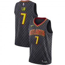 Atlanta Hawks Jeremy Lin ^ 7 Icon Edition Jersey Noir