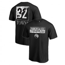 Villes-Timberwolves du Minnesota Villes de Karl-Anthony # T-shirt noir Yin Yang en marbre 32