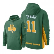 NBA Men Boston Celtics # 11 Kyrie Irving - Pull à capuche Courtside - Vert