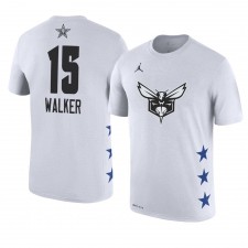 Charlotte Hornets # T-shirt blanc avec nom et numéro de match Kemba Walker 2019 2019