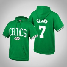 Boston Celtics # 7 Jaylen Brown Kelly Vert - Feuillus Classiques Revers - Pullover à capuche en Français