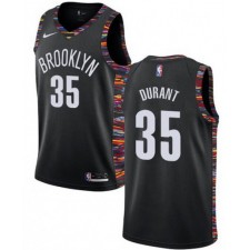 Hommes Kevin Durant &35 Brooklyn Nets Noir la ville Swingman Maillot