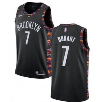 Maillot Kevin Durant # 7 pour homme, Brooklyn Nets Noir City Edition 2019-20