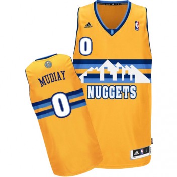 NBA Emmanuel Mudiay Authentique Hommes Gold Maillot - Adidas Magasin Denver Nuggets #0 Rechange