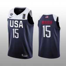 Etats-Unis Kemba Walker Navy Maillot 2019 Coupe du Monde FIBA de Basket-ball