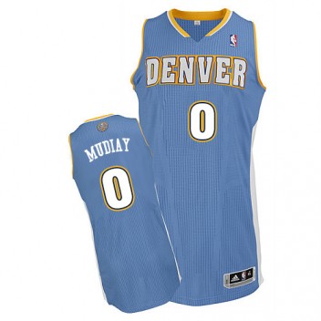 NBA Emmanuel Mudiay Authentique Hommes Light Bleu Maillot - Adidas Magasin Denver Nuggets #0 Road