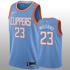 Los Angeles Clippers &23 Lou Williams Maillot Nike Bleu Swingman Hommes - City Edition