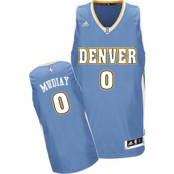 NBA Emmanuel Mudiay Swingman Hommes Light Bleu Maillot - Adidas Magasin Denver Nuggets #0 Road
