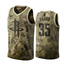 Rockets Kenneth Faried Salut au service du maillot Desert Camo