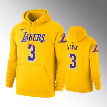 Les Lakers de Los Angeles hommes Anthony Davis Or Chandails Capuche - Icône