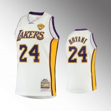 Hommes Los Angeles Lakers Kobe Bryant Hardwood Classiques 2009-10 Authentic Blanc Maillot