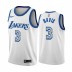 Anthony Davis Los Angeles Lakers Blanc City Edition New Bleu Silver Logo 2020-21 Maillot