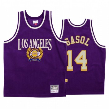 Marc Gasol # 14 Los Angeles Lakers Conseil Purple Mode Maillot