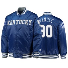 Kentucky Wildcats & 30 Julius Randle Royal Starter O-Line Varsity Bouton Full-Bouton Varsity Jacket Jacket Basketball