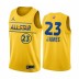 All-Star 2021 & 23 Lebron James Gold Western Conference Maillot Lakers
