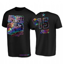 All-Star 2021 Nikola Jokic HBCu Spirit Holographique Iridescent Noir T-shirt et 15