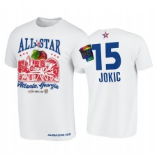 All-Star 2021 Nikola Jokic Support Noir Collèges HBCU Spirit Blanc T-shirt et 15