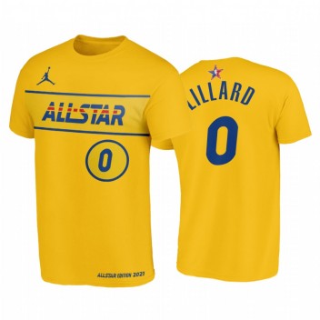 All-Star 2021 # 0 Damian Lillard Western Conference Blazers T-shirt Or