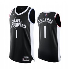 Reggie Jackson La Clippers Noir Authentic City Edition Maillot Joueur