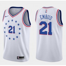 76ers Joel Embiid Gagné Maillot - Blanc