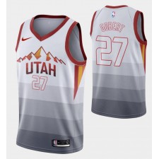 Hommes Utah Jazz Rudy Gobert &27 Blanc Retour X Clty Maillot