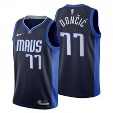Dallas Mavericks No.77 Luka Doncic Edition gagnée Maillot Navy