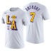 Los Angeles Lakers & 7 Carmelo Anthony Courtside Blanc T-shirt Blanc Blanc