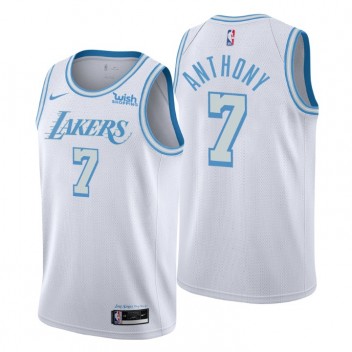Los Angeles Lakers Swingman Carmelo Anthony N ° 7 Edition City Blanc Maillot