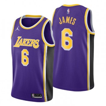 Los Angeles Lakers Déclaration Édition Maillot No.6 LeBron James Violet 2021-22