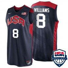 Jeux olympiques de Londres Etats-Unis Équipe de rêve # 8 Deron Williams Navy Basketball Maillot