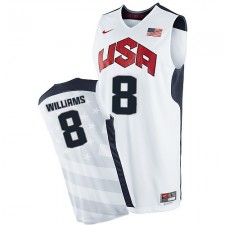 Équipe nationale de basket-ball USA 2012 # 8 Deron Williams Blanc Maillot