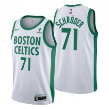 Boston Celtics City Edition Dennis Schroder No. 71 Blanc Swingman Maillot