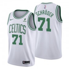 Boston Celtics Association Edition Dennis Schroder No. 71 Blanc Swingman Maillot