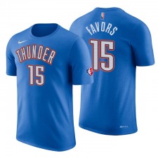 Oklahoma City Thunder Derrick Favors # 15 75e anniversaire T-shirt Diamond Bleu