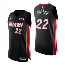 Miami Heat No. 22 Jimmy Butler authentique icon édition Noir Maillot
