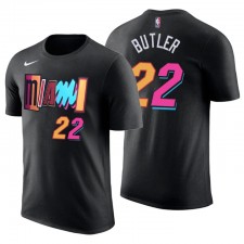 Miami Heat 2021-22 Ville Jimmy Butler # 22 Noir T-shirt
