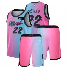 Nike Miami Heat Jimmy Butler ^ 22 Bleu Pink City Edition Salle de gymnastique
