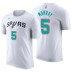San Antonio Spurs # 5 Dejounte Murray City Edition T-shirt Blanc